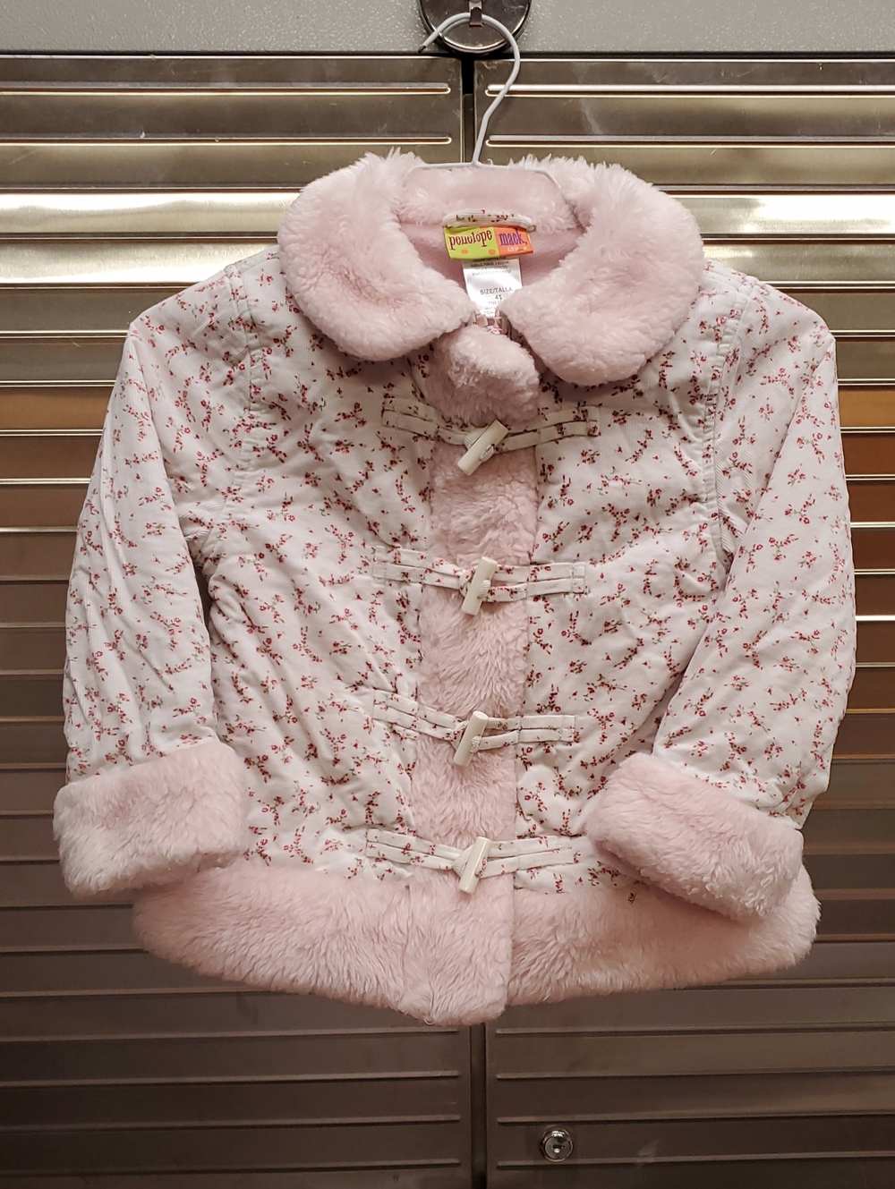 Penelope Mack 4T Pink Furry Trim Winter Jacket Coat